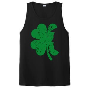 Happy St Patricks Day Clover Leaf Trump Distressed PosiCharge Competitor Tank