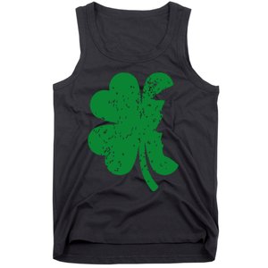 Happy St Patricks Day Clover Leaf Trump Distressed Tank Top