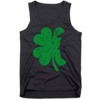 Happy St Patricks Day Clover Leaf Trump Distressed Tank Top