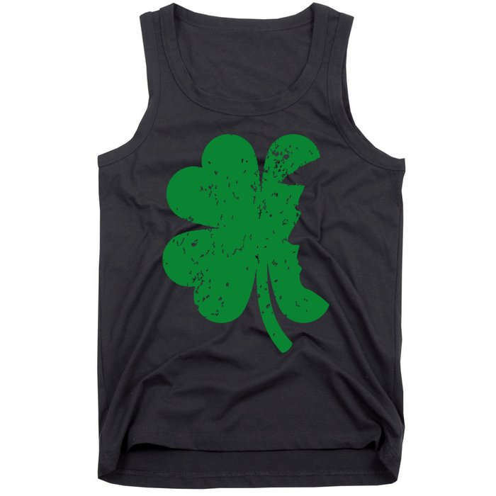 Happy St Patricks Day Clover Leaf Trump Distressed Tank Top