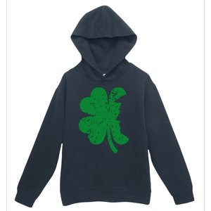 Happy St Patricks Day Clover Leaf Trump Distressed Urban Pullover Hoodie