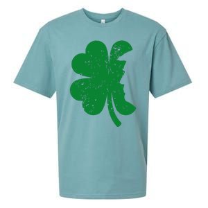 Happy St Patricks Day Clover Leaf Trump Distressed Sueded Cloud Jersey T-Shirt