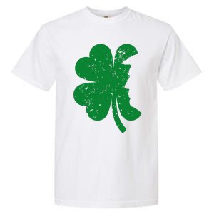 Happy St Patricks Day Clover Leaf Trump Distressed Garment-Dyed Heavyweight T-Shirt