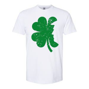 Happy St Patricks Day Clover Leaf Trump Distressed Softstyle CVC T-Shirt