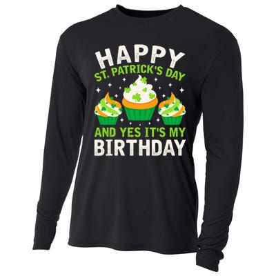 Happy St Patricks Day Birthday Saint Paddys Cooling Performance Long Sleeve Crew