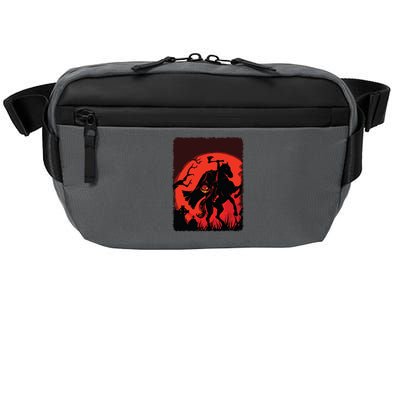 Halloween Scary Pumpkin Headless Horseman Horse Riding Lover Crossbody Pack