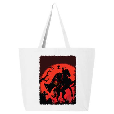 Halloween Scary Pumpkin Headless Horseman Horse Riding Lover 25L Jumbo Tote