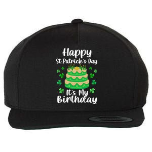 Happy St. Patrick's Day It's My Birthday Shamrock Irish Wool Snapback Cap