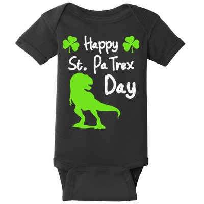 Happy St. Pa Trex Day Cute Trex Dino St. Patrick's Baby Bodysuit