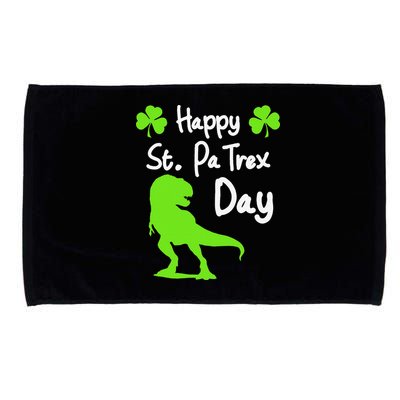 Happy St. Pa Trex Day Cute Trex Dino St. Patrick's Microfiber Hand Towel