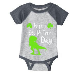 Happy St. Pa Trex Day Cute Trex Dino St. Patrick's Infant Baby Jersey Bodysuit