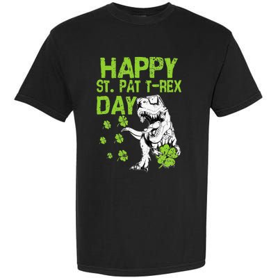 Happy St. Pat t-Rex Day Saint Shenanigan Clover Irishman Garment-Dyed Heavyweight T-Shirt