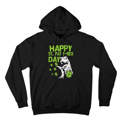 Happy St. Pat t-Rex Day Saint Shenanigan Clover Irishman Hoodie