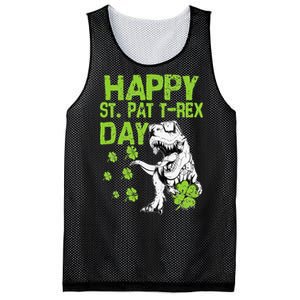 Happy St. Pat t-Rex Day Saint Shenanigan Clover Irishman Mesh Reversible Basketball Jersey Tank