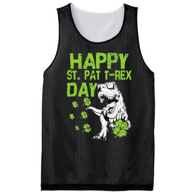 Happy St. Pat t-Rex Day Saint Shenanigan Clover Irishman Mesh Reversible Basketball Jersey Tank