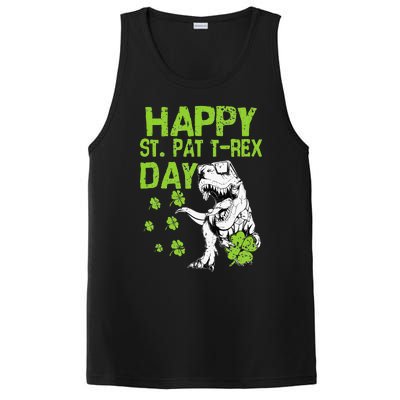 Happy St. Pat t-Rex Day Saint Shenanigan Clover Irishman PosiCharge Competitor Tank