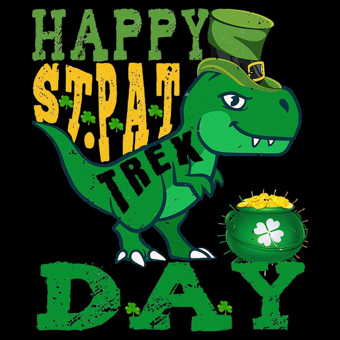 Happy St. PatRex Day Saint Patrick's Day Dinosaur 16 in Basic Backpack