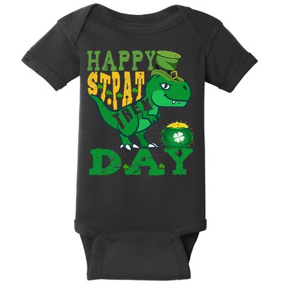 Happy St. PatRex Day Saint Patrick's Day Dinosaur Baby Bodysuit