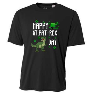 Happy St Pat Rex Day St Patrick Day Lucky T Rex Cooling Performance Crew T-Shirt