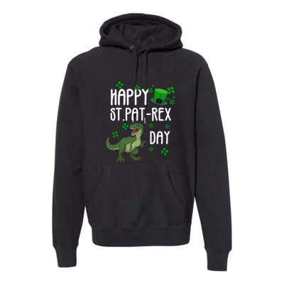 Happy St Pat Rex Day St Patrick Day Lucky T Rex Premium Hoodie