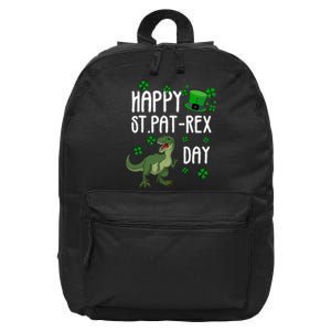 Happy St Pat Rex Day St Patrick Day Lucky T Rex 16 in Basic Backpack