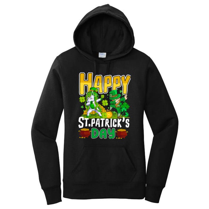 Happy St Patrick’s Day Unicorn Dab Women's Pullover Hoodie