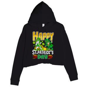 Happy St Patrick’s Day Unicorn Dab Crop Fleece Hoodie