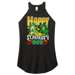 Happy St Patrick’s Day Unicorn Dab Women's Perfect Tri Rocker Tank