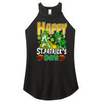 Happy St Patrick’s Day Unicorn Dab Women's Perfect Tri Rocker Tank