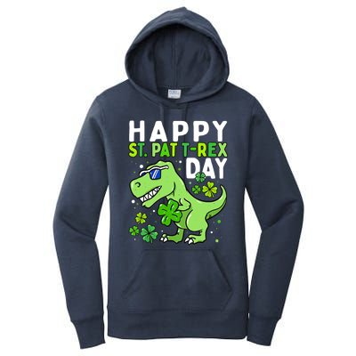 Happy St Pat Trex Day Dino St Patricks Day Boy Women's Pullover Hoodie