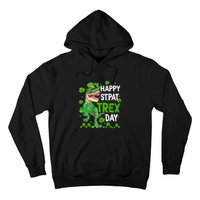 Happy St Pat Trex Patricks Day Boys Men Dinosaur TRex Hoodie