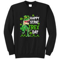 Happy St Pat Trex Patricks Day Boys Men Dinosaur TRex Sweatshirt