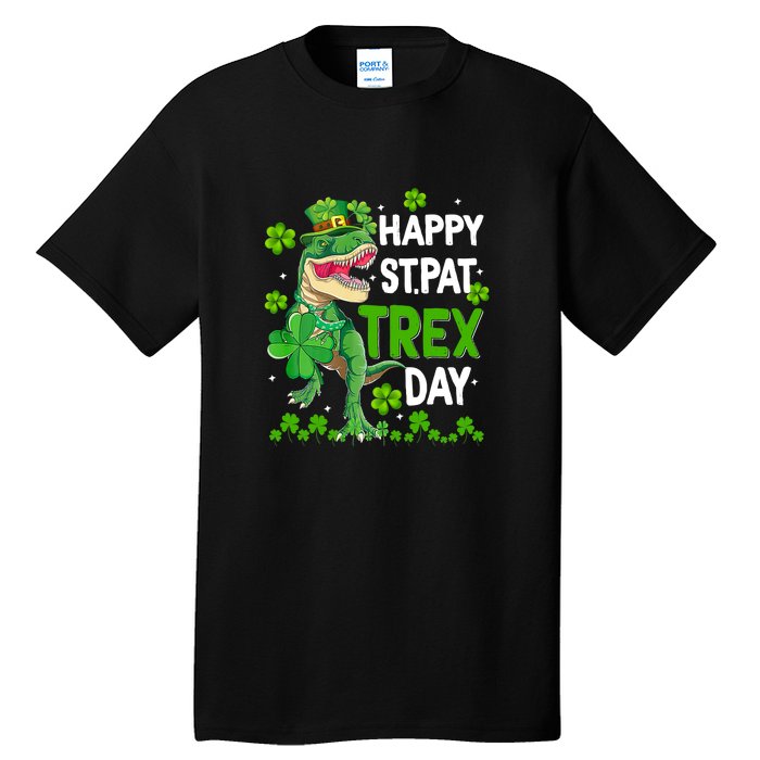 Happy St Pat Trex Patricks Day Boys Men Dinosaur TRex Tall T-Shirt