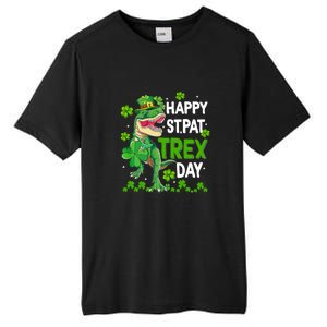 Happy St Pat Trex Patricks Day Boys Men Dinosaur TRex Tall Fusion ChromaSoft Performance T-Shirt