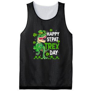 Happy St Pat Trex Patricks Day Boys Men Dinosaur TRex Mesh Reversible Basketball Jersey Tank