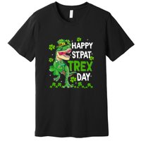 Happy St Pat Trex Patricks Day Boys Men Dinosaur TRex Premium T-Shirt