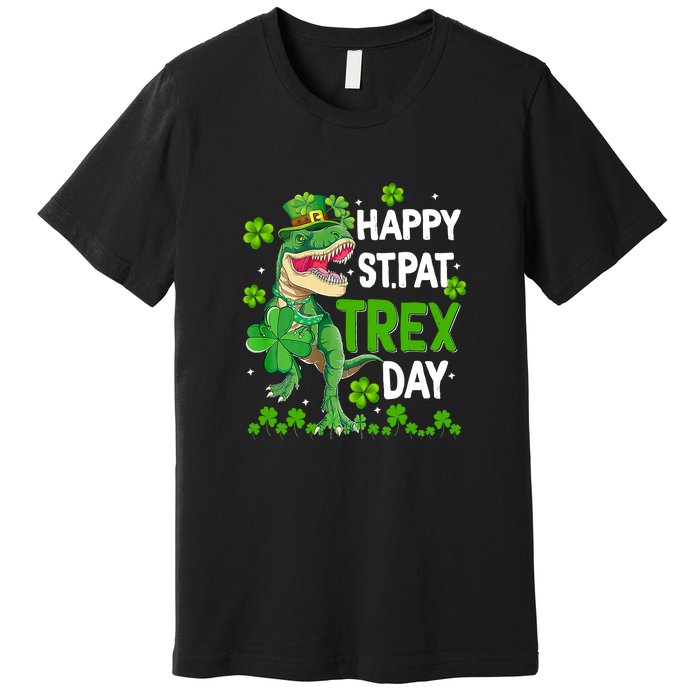 Happy St Pat Trex Patricks Day Boys Men Dinosaur TRex Premium T-Shirt