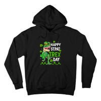 Happy St Pat Trex Patricks Day Boys Men Dinosaur TRex Tall Hoodie