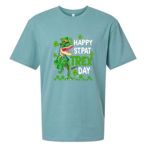 Happy St Pat Trex Patricks Day Boys Men Dinosaur TRex Sueded Cloud Jersey T-Shirt