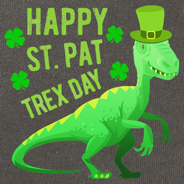 Happy St. PaTrex Day Cotton Canvas Backpack