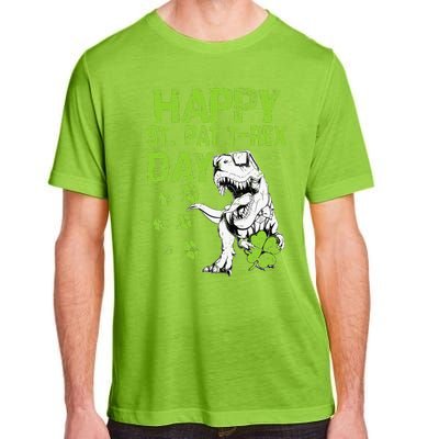 Happy St. Pat t-Rex Day Saint Shenanigan Clover Irishman Adult ChromaSoft Performance T-Shirt