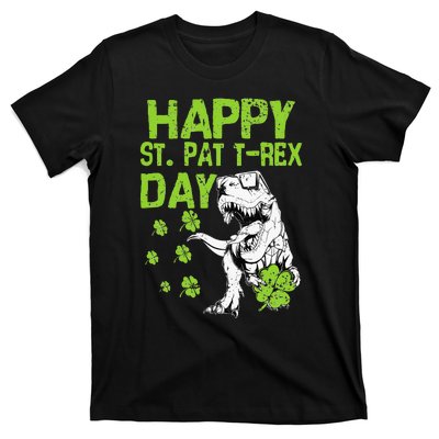 Happy St. Pat t-Rex Day Saint Shenanigan Clover Irishman T-Shirt