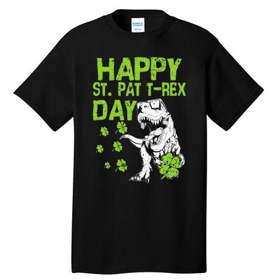 Happy St. Pat t-Rex Day Saint Shenanigan Clover Irishman Tall T-Shirt