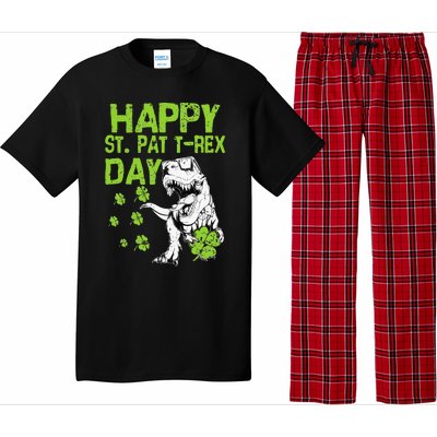 Happy St. Pat t-Rex Day Saint Shenanigan Clover Irishman Pajama Set