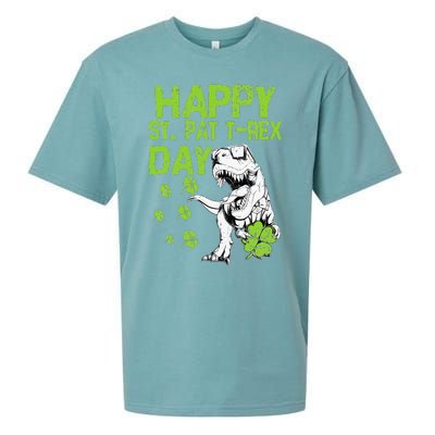 Happy St. Pat t-Rex Day Saint Shenanigan Clover Irishman Sueded Cloud Jersey T-Shirt