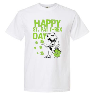 Happy St. Pat t-Rex Day Saint Shenanigan Clover Irishman Garment-Dyed Heavyweight T-Shirt