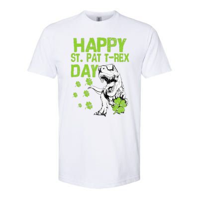 Happy St. Pat t-Rex Day Saint Shenanigan Clover Irishman Softstyle CVC T-Shirt