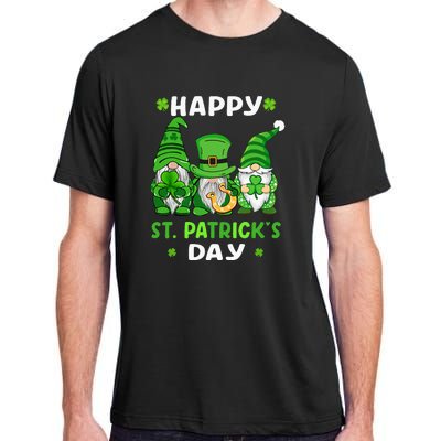 Happy St Patricks Day Gnomes Shamrock Lucky Adult ChromaSoft Performance T-Shirt