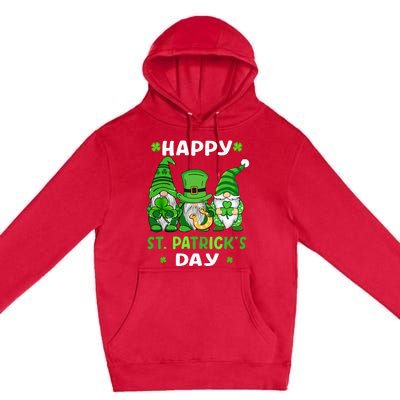 Happy St Patricks Day Gnomes Shamrock Lucky Premium Pullover Hoodie