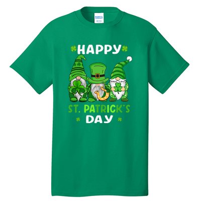 Happy St Patricks Day Gnomes Shamrock Lucky Tall T-Shirt